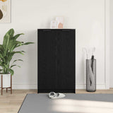 Shoe Cabinet Black Oak 59 x 35 x 100 cm Engineered Wood 862102