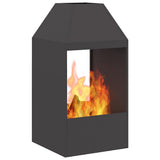 Fire Pit Black 50 x 50 x 100 cm Steel 858988
