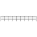 Garden Fence with Spear Top Steel 1603.5x200 cm Black 277756