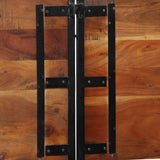 Headboard 200 cm Solid Wood Reclaimed and Iron 4017559