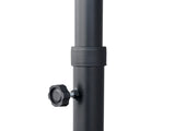 2m Half Parasol Market Umbrella Garden Balcony Parasol with Crank Handle, Base, Double-Sided Canopy, T3398P320030