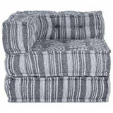 Modular Corner Sofa Grey Print 70 x 70 x 56 cm Fabric 4019049