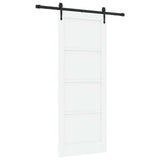 Sliding Door ORKDAL 83 x 211 cm Engineered Wood White and Black 3450306
