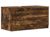 2 Piece Bathroom Cabinet Set UTRECHT Smoked Oak Engineered Wood 3417572