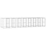 Outdoor Dog Kennel Galvanised Steel 19.36 m 3082288