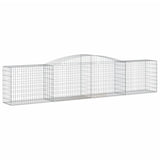 Arched Gabion Baskets 8 pcs 400x50x80/100 cm Galvanised Iron 3146989