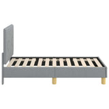 Toddler Bed Frame with Headboard Light Grey 70 x 140 cm Fabric 42010979