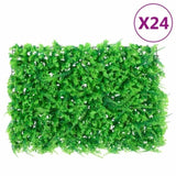 Artificial Fern Leaf Fence 24 pcs Green 40x60 cm 366647