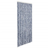 Insect Curtain Blue, White and Silver 100x220 cm Chenille 284275
