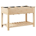 Garden Planter Beige 115 x 59 x 76.5 cm Solid fir wood 42006580