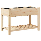 Garden Planter Beige 115 x 59 x 76.5 cm Solid fir wood 42006580