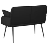 2 Seater Sofa with Metal Legs 2-Seater Black Faux Leather 42051014