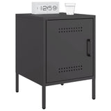 Bedside Cabinet Black 36x39x50.5 cm Steel 842910