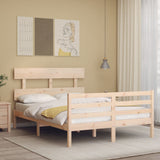 Bed Frame without Mattress 140x200 cm Solid Wood 3195091