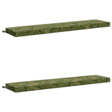 2-Piece Bench Cushions SOEST 2 pcs 100% Polyester Leaf Design 950053