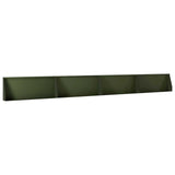 Retaining Wall 4 pcs 100 x 12 x 40 cm Steel Olive Green 3449040