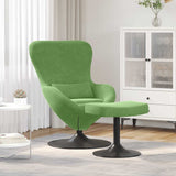 Egg Chair with Footstool Light Green 63 x 73 x 90 cm Velvet 42002747