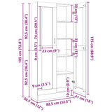 Vitrine Cabinet White 82.5x30.5x185 cm Engineered Wood 802768