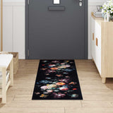 Kitchen Rug Black 180 x 60 cm Velvet 42013425