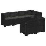 7-Seater Garden Sofa with Cushions Rattan Look PP Anthracite 3444143