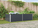 Planter Anthracite 195 x 100 x 75 cm Galvanised Steel 42018220
