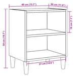 ZNTS Bedside Cabinets 2 pcs Old Wood 40x30x50 cm Engineered Wood 856417