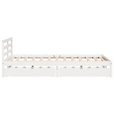 Bed Frame without Mattress White 120x190 cm Small Double Solid Wood Pine 3301529