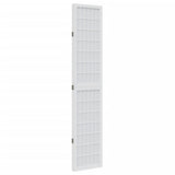 Room Divider 3 Panels White Solid Wood Paulownia 358782