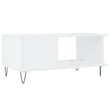 Coffee Table High Gloss White 90x50x40 cm Engineered Wood 829486