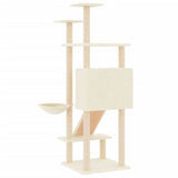 Cat Tree with Sisal Scratching Posts Cream 153 cm 171750