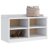 Hallway Bench SANDNES White 87x40x50 cm Solid Wood Pine 4010459
