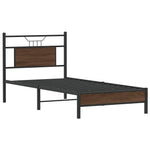 Bed Frame without Mattress Brown Oak 90x190 cm Single Engineered Wood 4106990