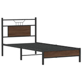 Bed Frame without Mattress Brown Oak 90x190 cm Single Engineered Wood 4106990
