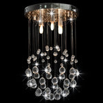 Ceiling Lamp with Crystal Beads Silver Sphere 3 x G9 Bulbs 281575