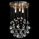 Ceiling Lamp with Crystal Beads Silver Sphere 3 x G9 Bulbs 281575