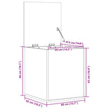 Storage Box Black 40x42x46 cm Engineered Wood 840647
