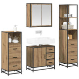 Bathroom Furniture Set 4 pcs Artisan Oak Engineered Wood 3402330