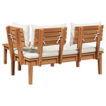 Garden Bench 2 pcs Brown Solid Teak wood 42006397