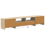 5 Piece LED TV Cabinet Sonoma Oak Engineered Wood 3417001