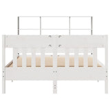 Bed Frame without Mattress White 120x200 cm Solid Wood Pine 3323225