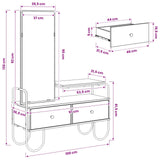 Dressing Table Sonoma Oak 100 x 36.5 x 136 cm Engineered Wood 8007684