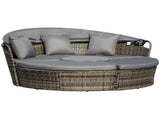 Outdoor PE Rattan Garden Furniture with Cushioned, Patio Wicker Conversation Furniture Set, Round T3398P315907