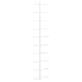 Wall-mounted Wine Rack for 10 Bottles White Metal 340904