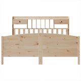 ZNTS Bookcase Bed without Mattress 180x200 cm Super King Solid Wood Pine 3323134
