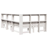 Bookcase Bed without Mattress White 120x200 cm Solid Wood Pine 3324386