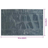 Floating PE Solar Pool Film 1000x500 cm Black and Blue 92970