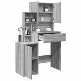 Dressing Table with Cabinet Grey Sonoma 80x35x132 cm 848239