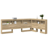 Storage Headboard with Shelf Sonoma Oak 120 cm Engineered Wood 3335479