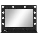 Vanity Mirror Rectangular with Mirror Black Oak 60 x 45 x 18 cm 868310
