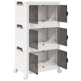 Stackable Storage Box with Wheels 3-Tier 28 L 48.5x29.5x86 cm 4012369